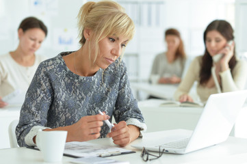 Portrait of a pleasant business woman 
