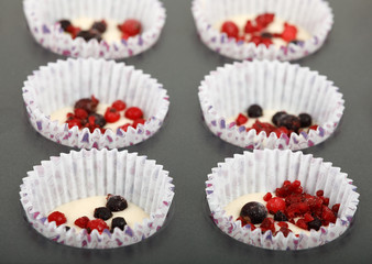 raw homemade Muffin background