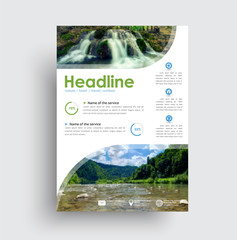 universal flyer template with a place for photo and text.