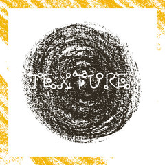 Pencil charcoal vector graphics for template banner with natural raw lines and curves. Grungy style and vintage abstract geometric effect.