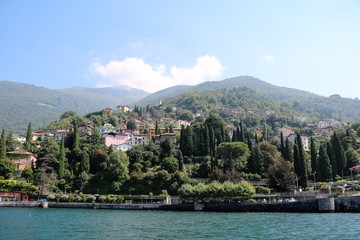 Holiday on the west shore of Lake Como in summer, Lombardy Italy
