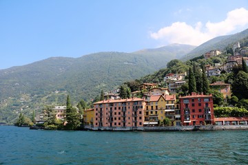 Holiday on the west shore of Lake Como in summer, Lombardy Italy