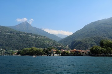 Holiday on the west shore of Lake Como in summer, Lombardy Italy