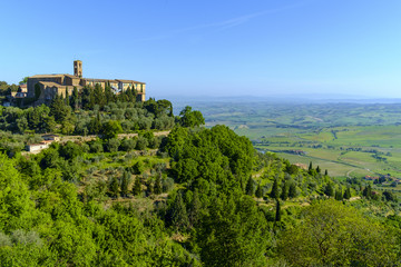 Fototapeta na wymiar View of Montalcino Tuscany