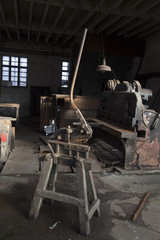 Fototapeta premium old abandoned industrial hall 