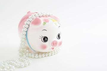かわいい豚の貯金箱