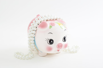 かわいい豚の貯金箱
