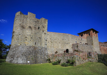 Fototapeta na wymiar View of Montecarlo castle, Lucca, Italy.