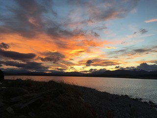 Obraz premium Pukaki sunset