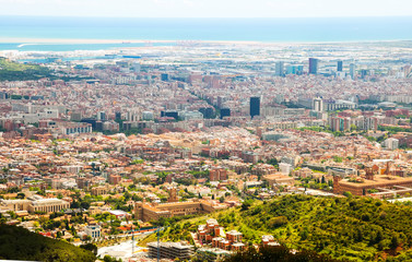 Fototapeta premium residence district in city. Barcelona