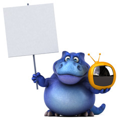 Fun dinosaur - 3D Illustration