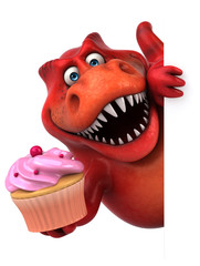 Fun dinosaur - 3D Illustration