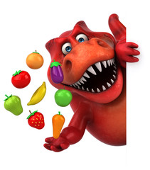 Fun dinosaur - 3D Illustration