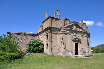 Fototapeta na wymiar Ancient Church of San Bonaventura, Canale Monterano, central Italian region of Lazio , ancient Latium