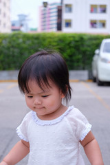 Cute Baby girl , close-up portrait, Portrait of a beautiful baby girl