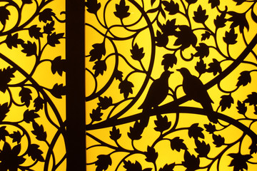 Detail and pattern of the partition.