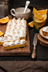 Lemon tart with meringue