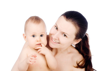 happy mother with child