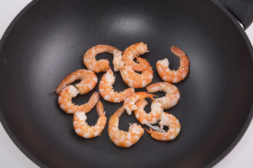 Shrimp in a pan