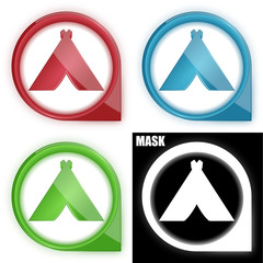 ikona w okręgu ze strzałką i blaskiem zestaw © vempireart