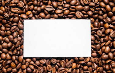 Mixture of different kinds of coffee beans. Coffee Background. roasted coffee beans.