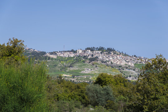 Overview of Tzfat, Israel