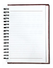 notebook with line paper