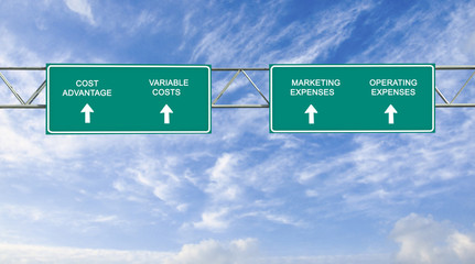  road signs to cost advantage