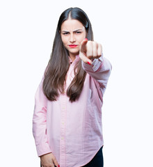 young cool girl pointing