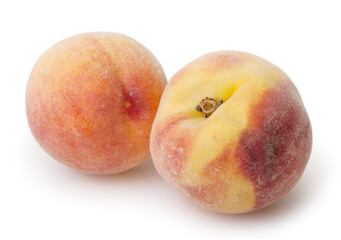 Peaches isolated on white background with clipping path
