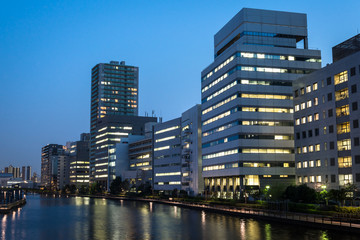 Fototapeta na wymiar 東京品川　高浜運河の夜景１