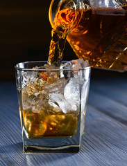 whiskey and natural ice