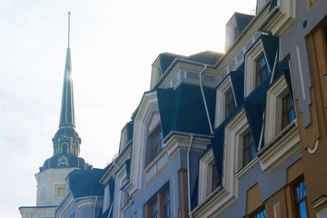 Fototapeta premium Elements of the roof of urban buildings