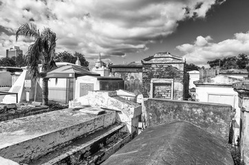 NEW ORLEANS - FEBRUARY 2016: City cemetery on a beautiful day. There are many famous cemeteries in...