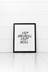 Blank frame on a white background