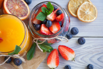 peppermint and berry