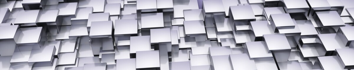 Abstract cubes background, multicub background, square abstraction, banner, 3d rendering
