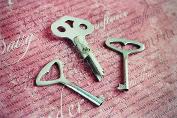 Retro Background - Old Vintage Keys 