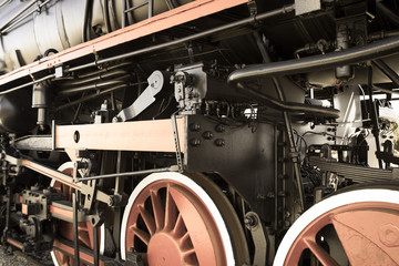 Details of Polish steam locomotive.