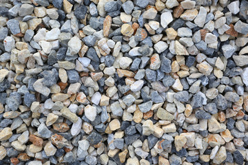 grey granite gravel background for mix concrete in construction industrial.