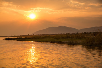 Zambezi river in Lower Zambezi National Park - Zambia