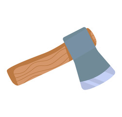cartoon ax, hatchet vector symbol icon design.