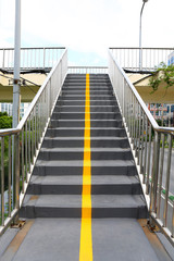 Fototapeta premium Stairs of the overpass in the city.