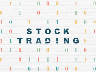 Business concept: Stock Trading on wall background