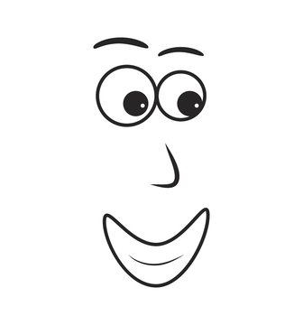 cartoon face vector symbol icon design.