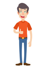 Man showing thumb up