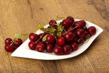 Cherry berries in the bowl