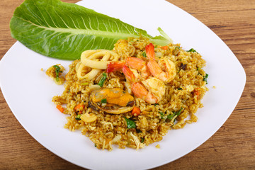 Fried rice with seafood