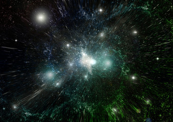 galaxy in a free space