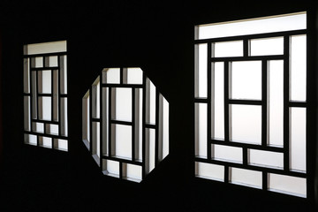 silhouette chinese style windows.